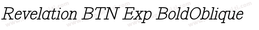 Revelation BTN Exp BoldOblique字体转换
